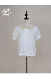 Miss Point Lemon Chicken Print Collar Blouse(Reservation/2 Colours/Full Payment Without Shipping)